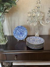 Chinese Porcelain Plate Thousand Flowers Design Mille Fleur Motif- Gold- Marked