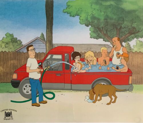 KING OF THE HILL Animation Sericel Art Cel 20th Century Fox Mike Judge Swim Time - Afbeelding 1 van 4