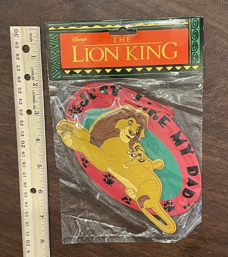 DISNEY KURT ADLER LION KING MUFASA Simba WOODEN CHRISTMAS Just Like Dad ORNAMENT - Picture 4 of 4