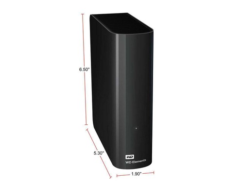 WD Elements 12TB USB 3.0 Desktop Hard Drive Black WDBWLG0120HBK-NESN - Picture 2 of 6