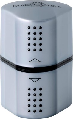 Pencil Sharpener Grip 2001 Faber-Castell triple tip r, color silver, 183800