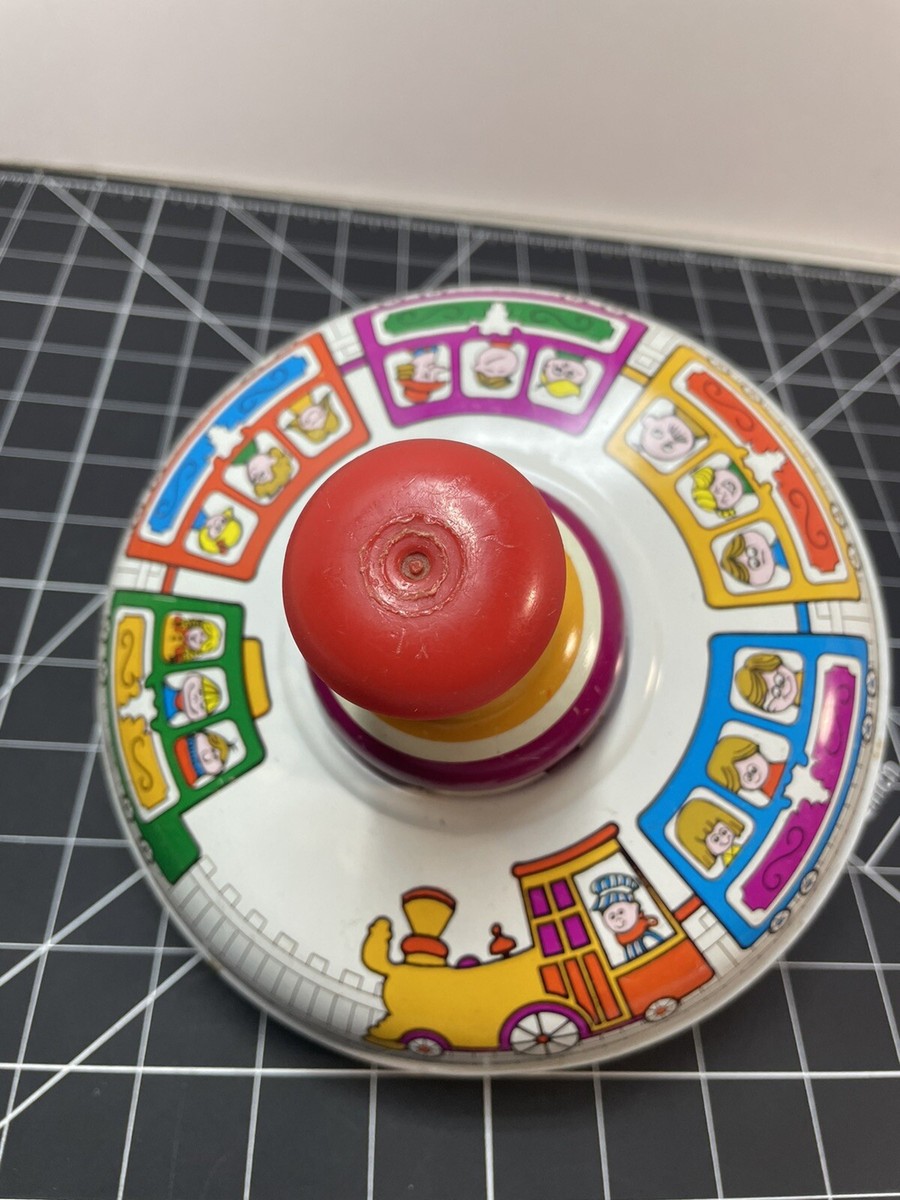Vintage Spinning Top Toy with Children on Train design Bryan Vintage Spinning Top Toy with Children on Train design Bryan