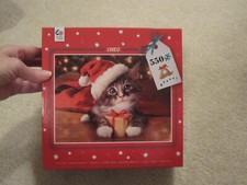 Ceaco Cat with Santa hat 550 Piece Jigsaw Puzzle Christmas new in sealed box