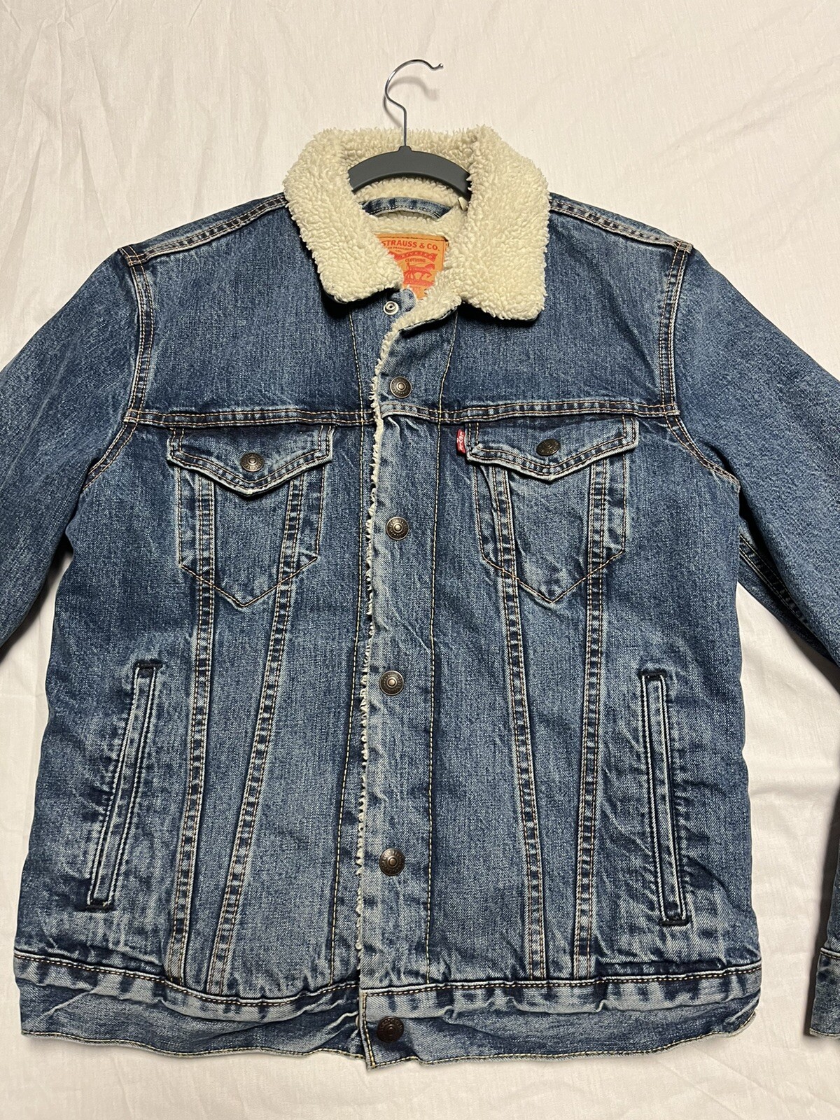 Vintage Levi's Trucker Jean Jacket Men's Sherpa Fleec… Gem
