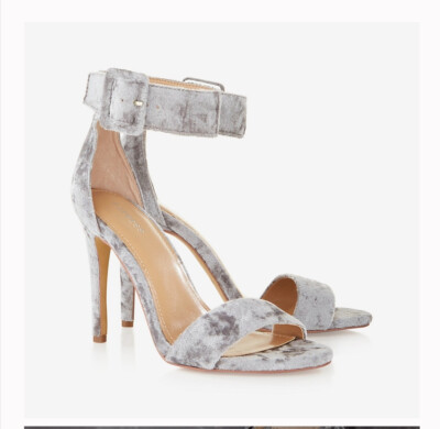 gray pumps with ankle strap