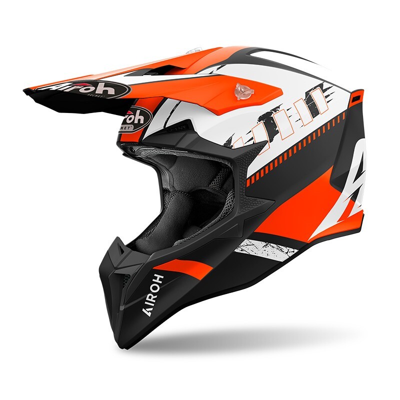 CASCO HELMET CROSS WRAAP FEEL ARANCIO AIROH SIZE S