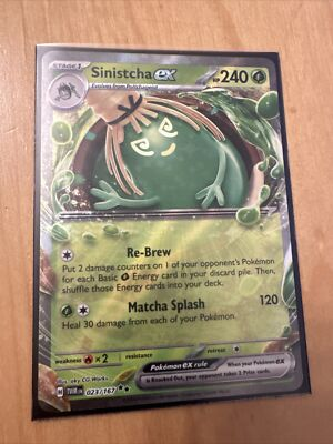 #ad Pokémon TCG Twilight Masquerade Sinistcha ex 23 167 Double Rare HOLO Pack Fresh $1.99