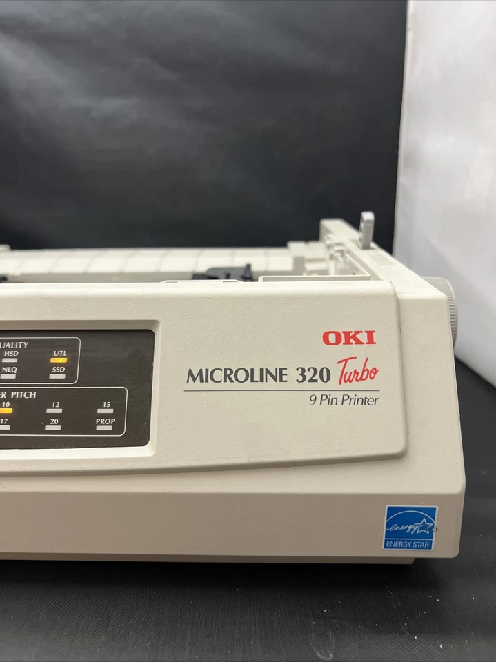 Okidata Microline 320 Turbo GE7000A 9-Pin Mono Dot Matrix Printer - Powers On - Image 2 of 4