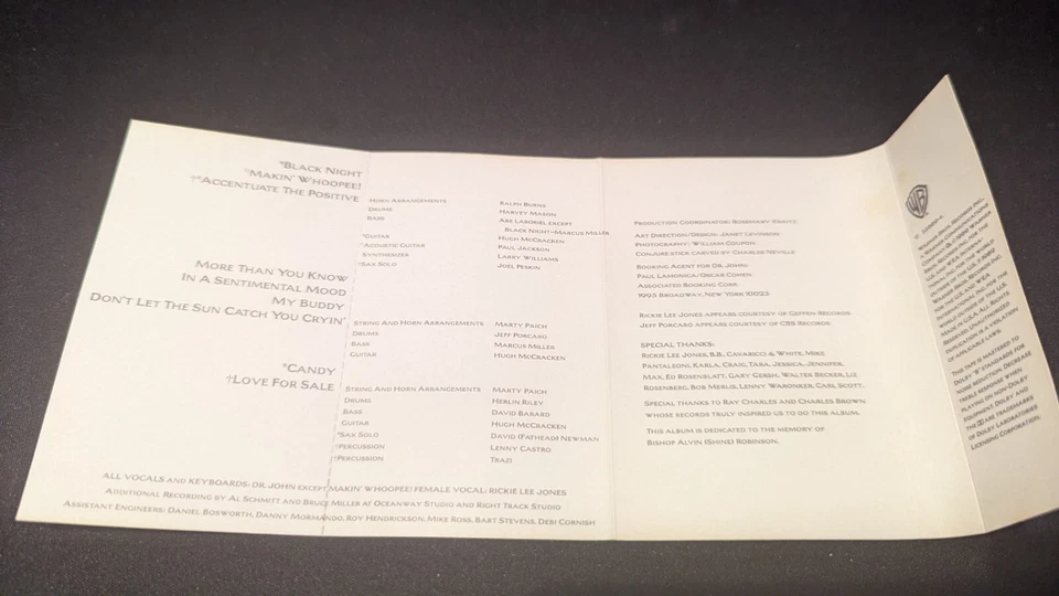 Dr. John – In A Sentimental Mood - Cassette Album - Image 3 of 4