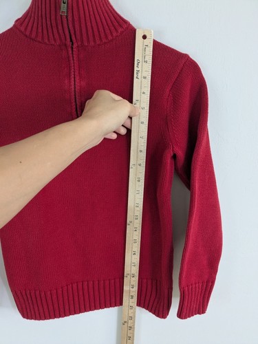 Polo Ralph Lauren Sweater Boys Medium Red 12-14 1/4 Long Sleeve Stretch - Picture 5 of 6