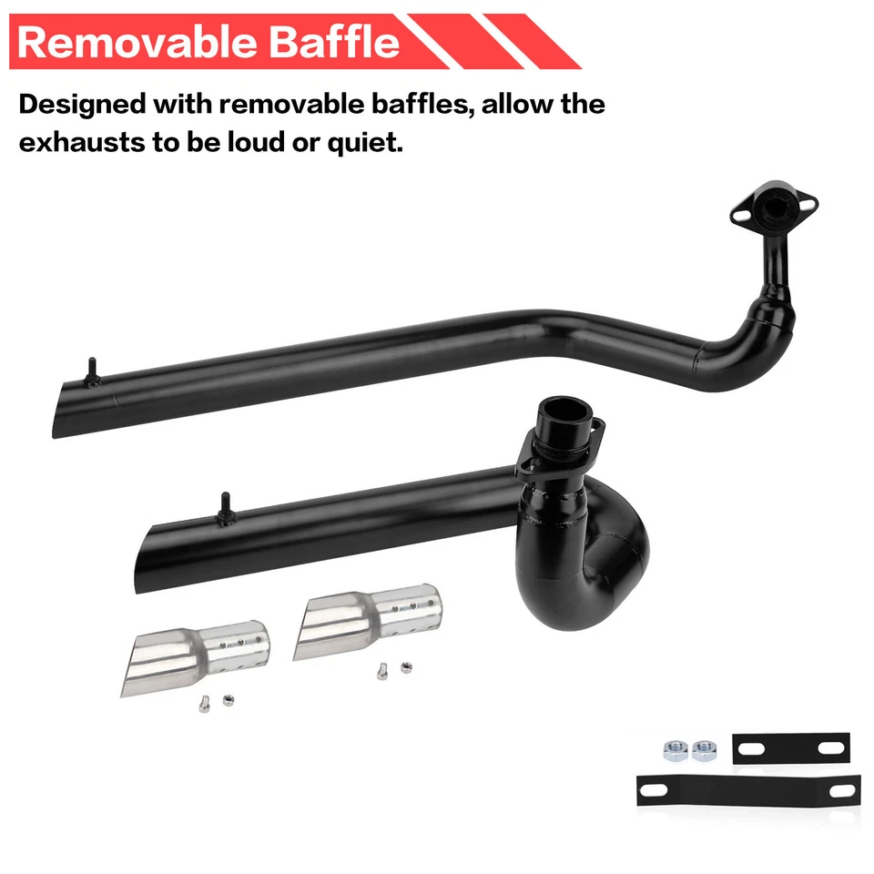 Shortshots Staggered Exhaust Pipes System For Yamaha V Star 650 XVS650 XVS650A - Image 3 of 4