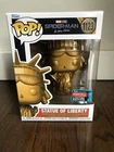 Funko! Gold Statue of Liberty Spider-Man #1123 NYCC 2022 SHARED Free Protector