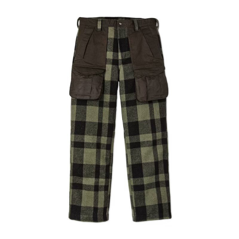 美品 FILSON MACKINAW WOOL FIELD PANTS 32 Filson Mackinaw Wool Pants 20263419 Otter Green Black Check Plaid