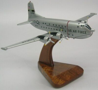 C-124 Globemaster Douglas Airplane Desktop Mahogany Kiln Wood Model Small New