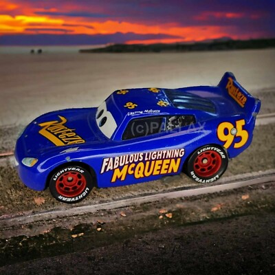 DISNEY PIXAR CARS GXG46 DXV45 LIGHTNING McQUEEN RUST-EZE BLAU / MATTEL ...