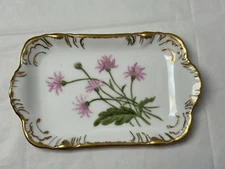 Antq CFH GDM France Charles F Haviland Limoges Hand Painted Trinket Jewelry Dish