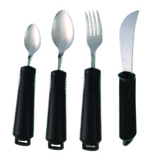 Large Handled Cutlery - Bendable Knife Fork Spoon Teaspoon - Eating Aids      