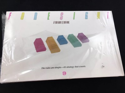 1987 Foresight Board Game Eng IQ 5TH Ave New York Yaumatei Kowloon Hong Kong VTG