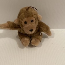 Vintage Brown Plush Monkey Eden Shake  Squeak Hanging Ornament Chimp Small 5  