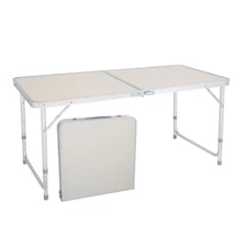 120 x 60 x 70 4Ft Portable Multipurpose Folding Table White NEW