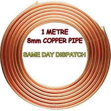 *1 METRE* 8mm Copper Pipe Microbore Gas-Water-Air-LPG *CHEAPEST ON EBAY*