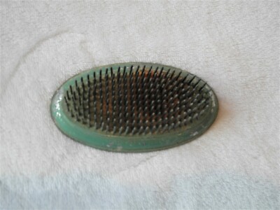 VINTAGE DAZEY NO.81 OVALER METALLSTIFTHALTER/FROSCH 9,5 cm IKEBANA KENZAN SCHAUMSTOFFFREI!!