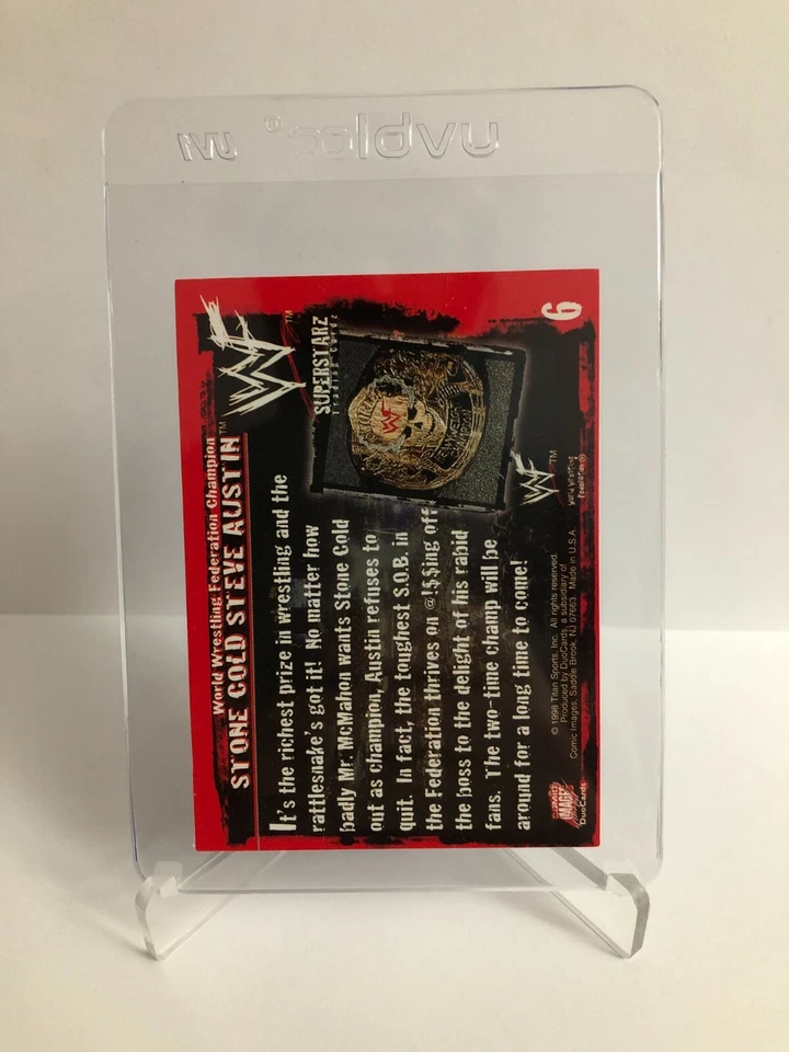 1998 Comic Images WWF Superstarz - Stone Cold Steve Austin #6 - Near Mint - Image 4 of 4