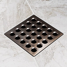 Ebbe Pro Series Square Drain Grate - Oil Rubbed Bronze