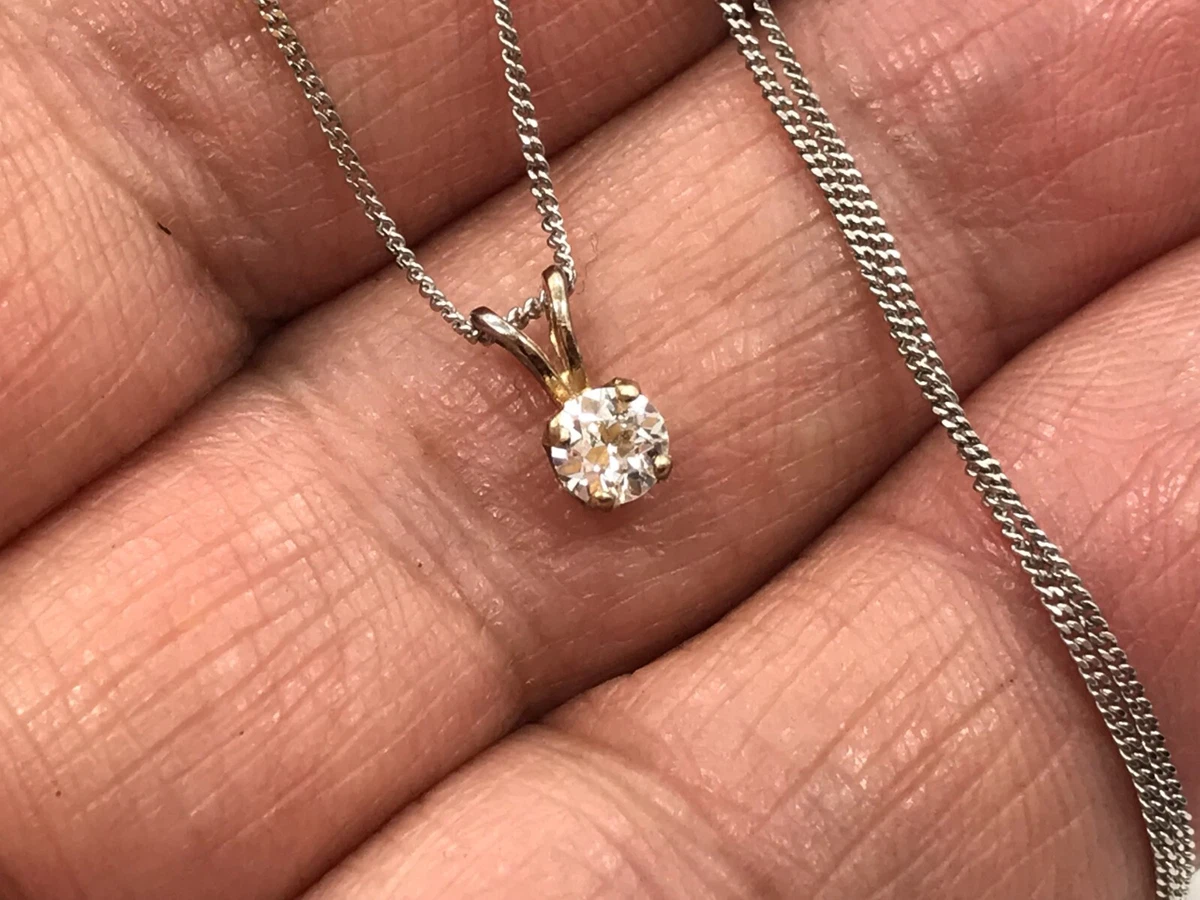 14 Karat White Gold 6.77ct Diamond Necklace | SuperJeweler