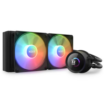 NZXT Kraken 240 RGB 2x120mm AiO Liquid CPU Cooler - Matte Black