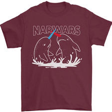 Narwars Narvalo Parodia Balena T-Shirt 100% Cotone