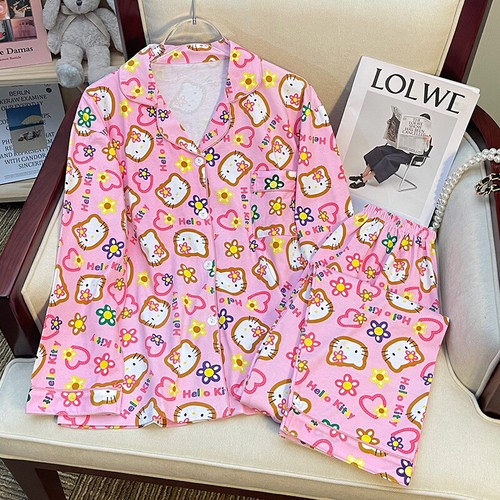 Cartoon Hello Kitty Pyjamas Set