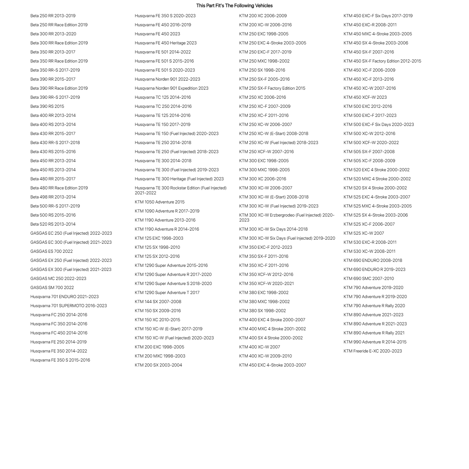 Tusk Billet WP Fork Adjuster Knobs Orange For HUSQVARNA FC 350 2014