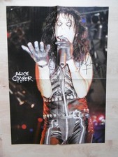 Alice Cooper autograph signed 42x58 cm poster folded