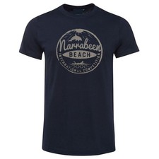 Northern Beaches Narrabeen Beach Surf T-Shirt (Navy Blue, Regular and Big Sizes)