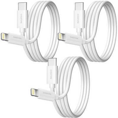 Overtime MFI Certified USB C to Lightning 6ft cable, Fast Charging & Data