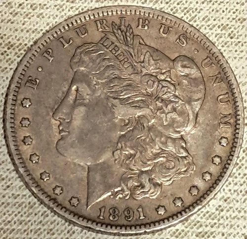 1891-O $1 Morgan Dollar  XF/AU BETTER DATE!  Gorgeous Toning!!