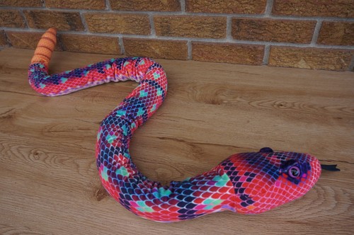 Wild REPUBLIC Plush RED Diamondback RATTLE SNAKE Stuffed Animal Soft Large 52"