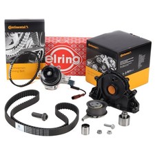 CONTI Zahnriemensatz + Wasserpumpe + ELRING Wellendichtring für VAG 1.6/2.0 TDI