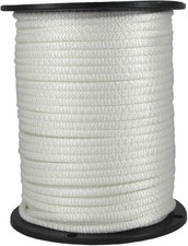 1/4 inch White Dacron Polyester Rope - 500 Foot Spool  Solid Braid -