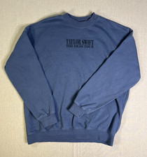Taylor Swift Mens M Eras Tour 2023 2024 Blue Sweatshirt Concert Merch Jumper Top