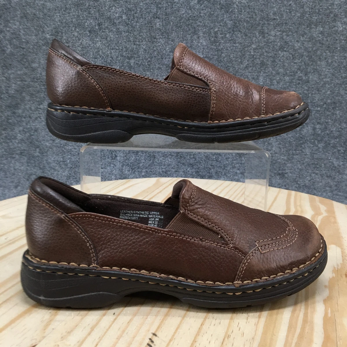 Women\'s Thom McAn Leather  Brown Slip-On  Shoe  Loafer Size 7 Like New Thom McAn Rebecca Brown Leather Loafer Mules | Mercari main image 2