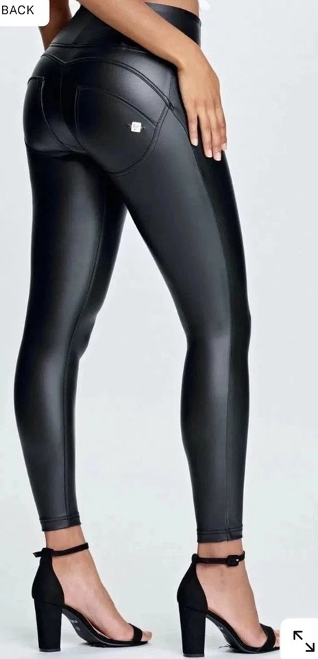 Pantalones Freddy WR.UP Wrup negros de tiro alto con cremallera frontal 7/8-6 medianos nuevos con etiquetas Foto 3 de 4