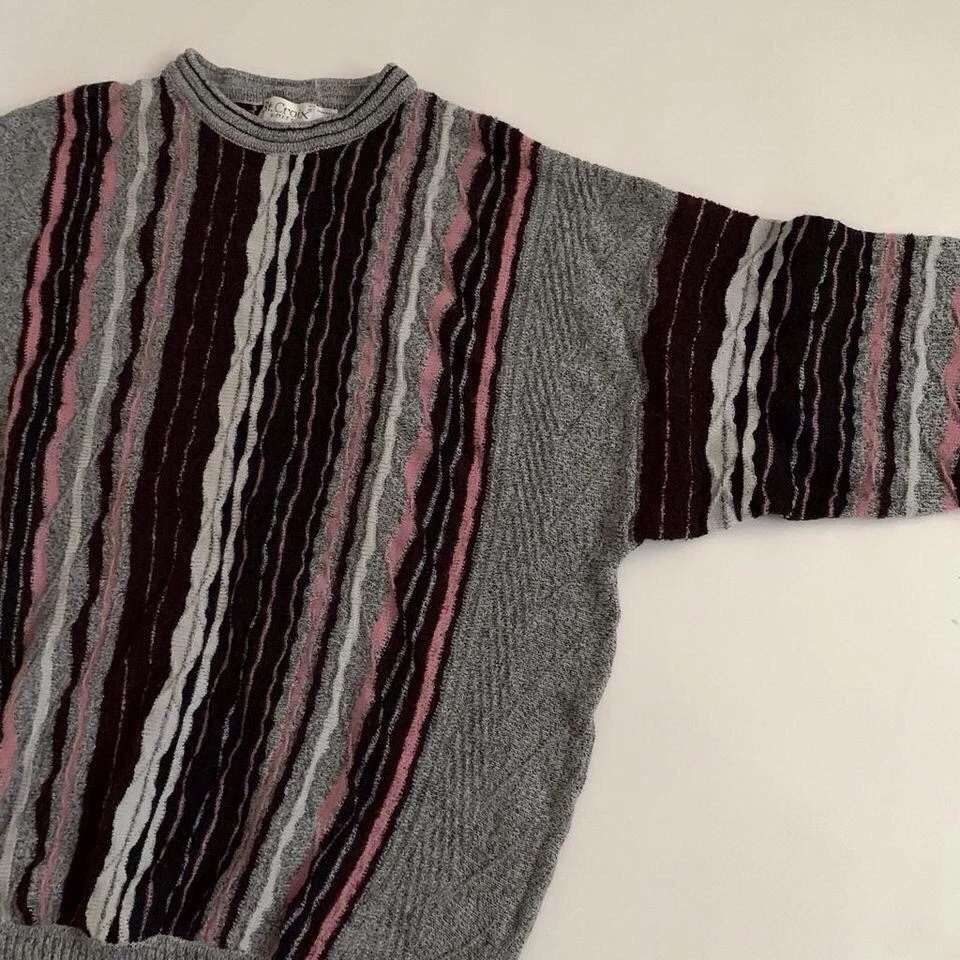 Gris y Rosa St. Croix Punto Multicolor Rosa, Gris, Suéter Prendas de Punto Hombre’s Med Foto 3 de 4