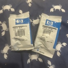 HP 74 BLACK 75XL TRI COLOR Lot of 2 GENUINE INK CARTRIDGES . No Box sealed pack