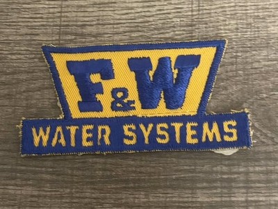 Vtg F&W Water Systems Blue And Yellow Patch