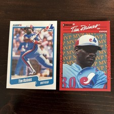  2 Tim Raines Cards Ex-condition 