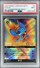 2024 Disney Lorcana Stitch Rock Star Set Championship Prize 30 PSA 9 