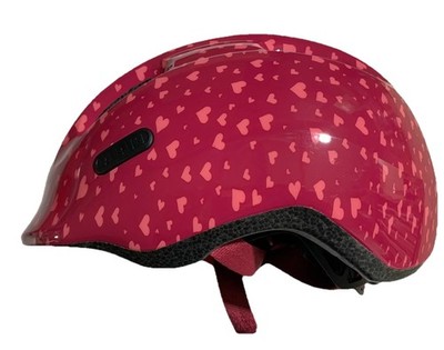 ABUS Kinderhelm Smiley 2.0 Cherry Heart S 45-50 Helm Pink Rot Helm Herzen