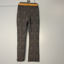 Urban Outfitters Plaid Houndstooth Pull On Boot Cut Pants Womens Size Small 